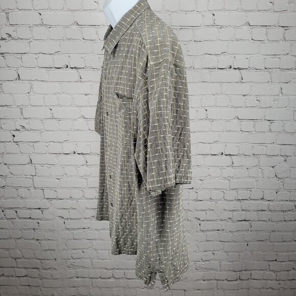 Tommy Bahama Grey Silk Cotton Original Fit Button Up Short Sleeve Shirt XXL - Picture 10 of 11